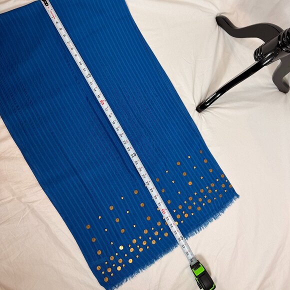 Collection Eighteen Women's Scarf | OS | Blue with Embellishment & Fringe - Picture 8 of 8